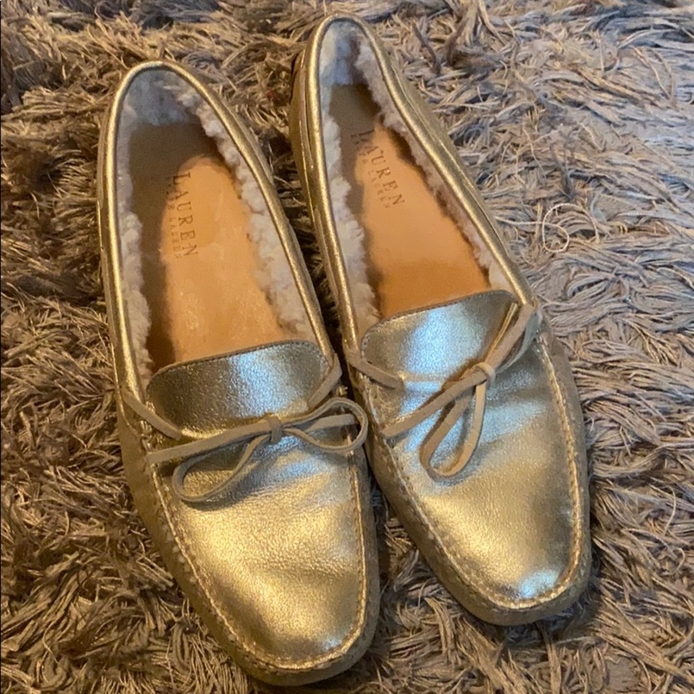 Ralph Lauren | Fur lined loafers| Color: Gold | 10 M